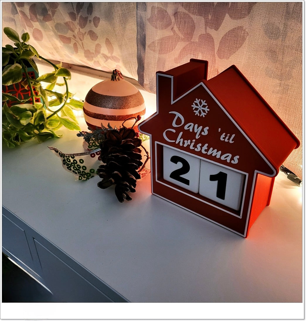🎄 Adventskalender "Countdown-Haus" | Tischkalender mit Würfeln 🎲