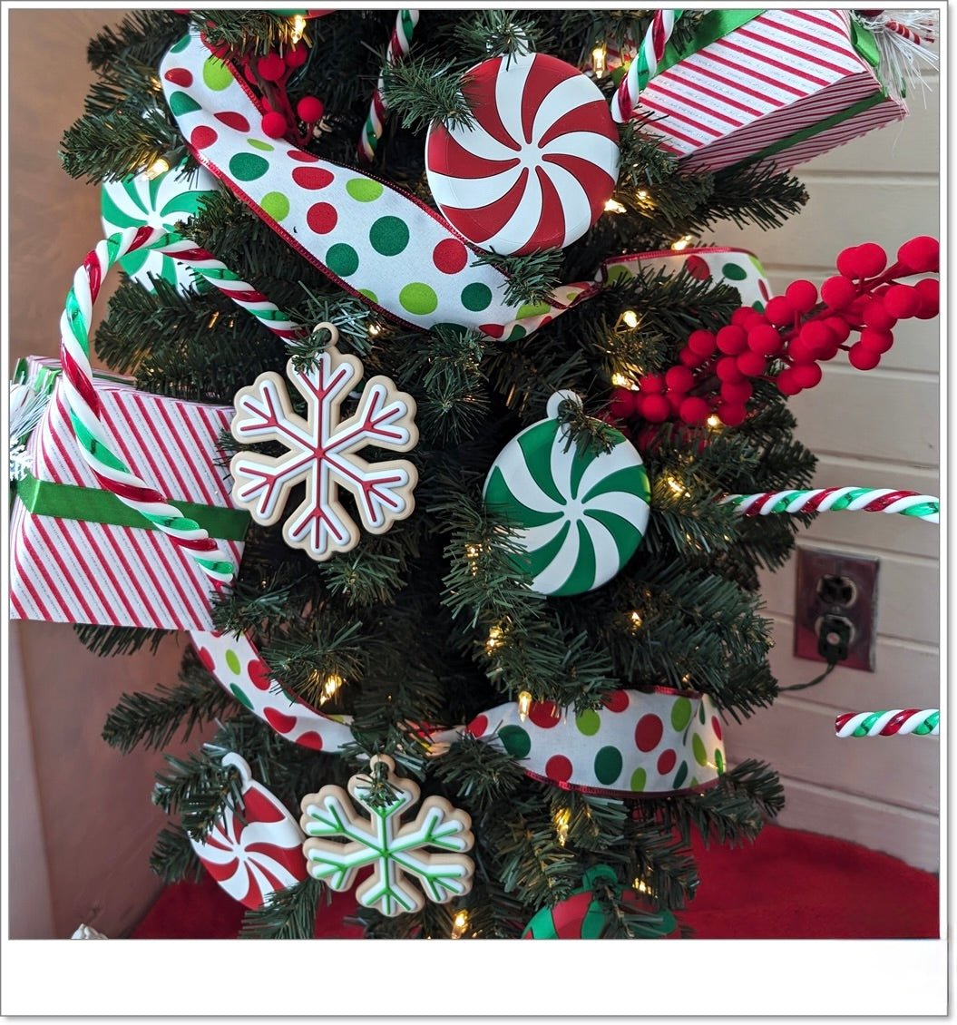 Christbaumschmuck "Pfefferminz-Taler" – Zuckersüße Deko für deinen Weihnachtsbaum! 🍬🎄