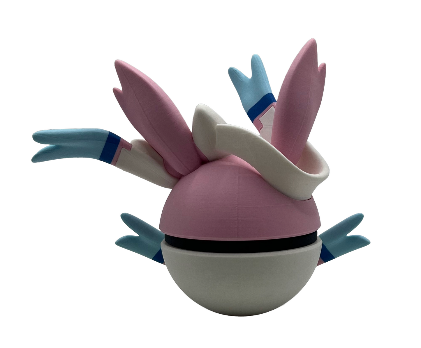 3D-printed Sylveon Ball (Fairy Evolution Ball) Character Ball - Perfect for collectors and cosplay fans