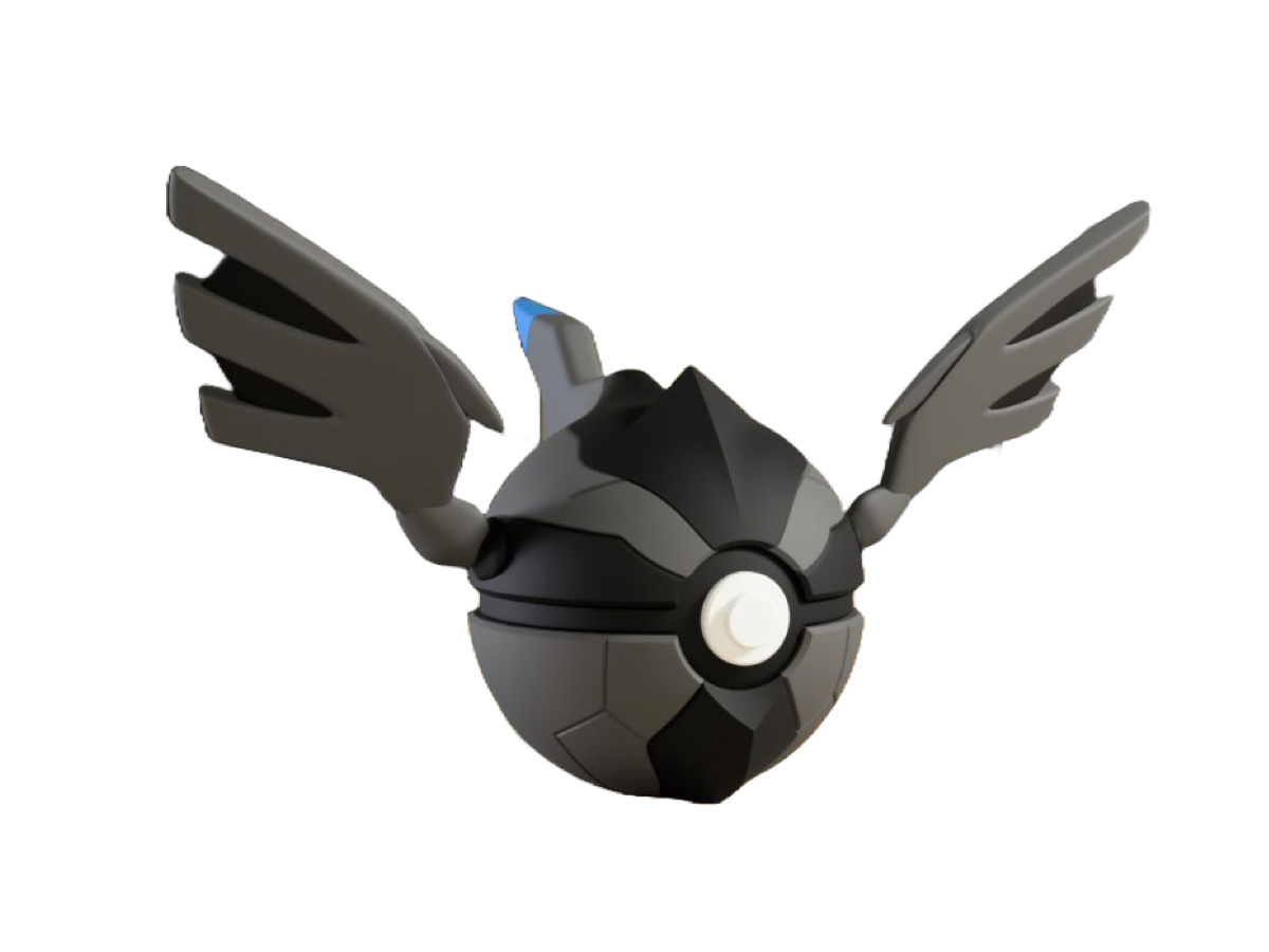 Legendärer Donner-Drache Charakterball – Einzigartiges 3D-gedrucktes Sammlerstück! 🖤⚡️