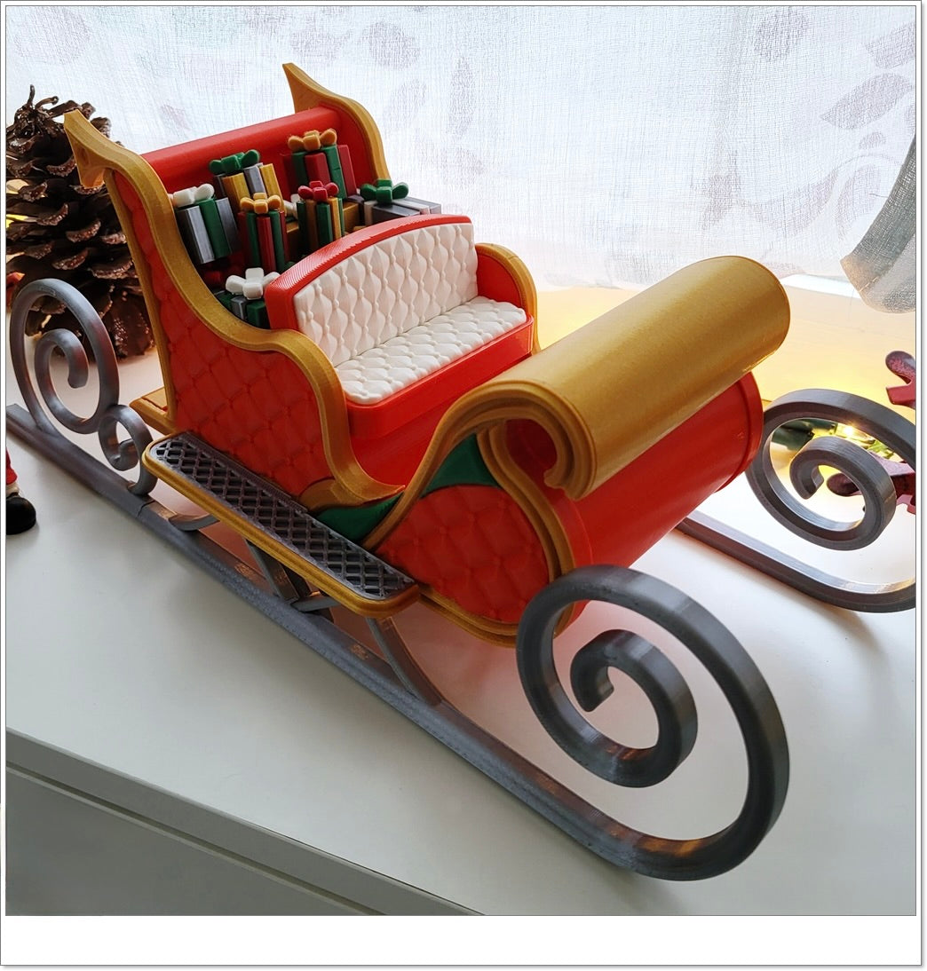 Großer Weihnachtsschlitten – Elegante Weihnachtsdekoration zum Befüllen 🎅🛷