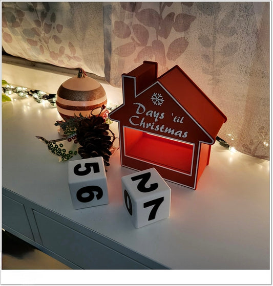 🎄 Adventskalender "Countdown-Haus" | Tischkalender mit Würfeln 🎲