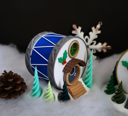 Weihnachtliches Trommel-Haus – Deine leuchtende & gemütliche Wichtel-Deko! 🥁🏠