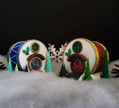 Weihnachtliches Trommel-Haus – Deine leuchtende & gemütliche Wichtel-Deko! 🥁🏠