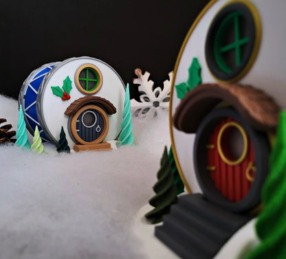 Weihnachtliches Trommel-Haus – Deine leuchtende & gemütliche Wichtel-Deko! 🥁🏠