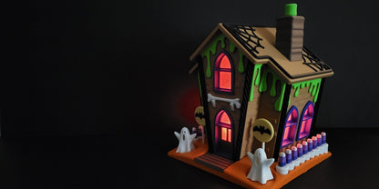 Halloween "Schleim-Spukhaus" – Deine gruselige Teelicht-Dekoration! 👻💚