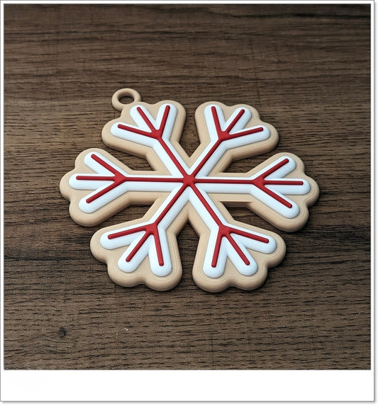 Christbaumschmuck "Keks-Schneeflocke" – Zuckersüße Deko für deinen Weihnachtsbaum! 🍪❄️