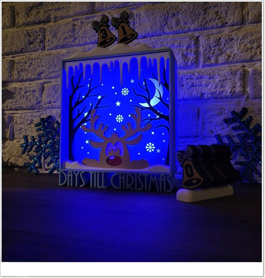 🎄 Illuminated Advent Calendar "Winter Forest" | LED Christmas Decoration 🦌