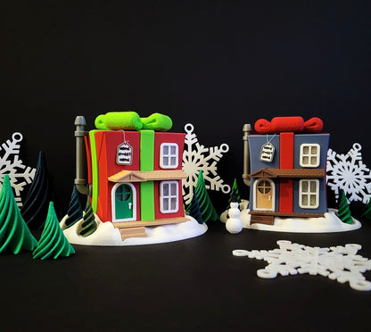 Weihnachtliches Geschenk-Haus – Deine leuchtende & herzliche Winterdekoration! 🎁🏠