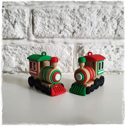 🎄 Christbaumschmuck "Weihnachts-Express" | Mini-Lokomotive Anhänger 🚂