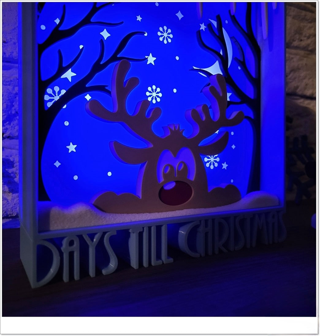 🎄 Leuchtender Adventskalender "Winterwald" | LED Deko Weihnachten 🦌