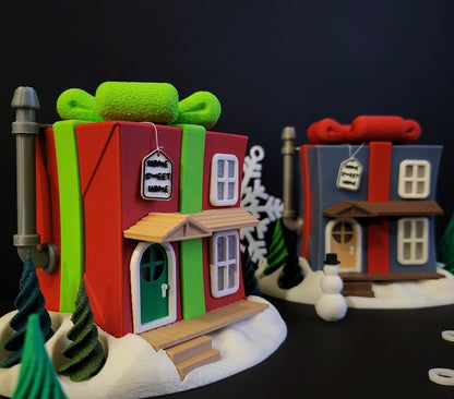 Weihnachtliches Geschenk-Haus – Deine leuchtende & herzliche Winterdekoration! 🎁🏠