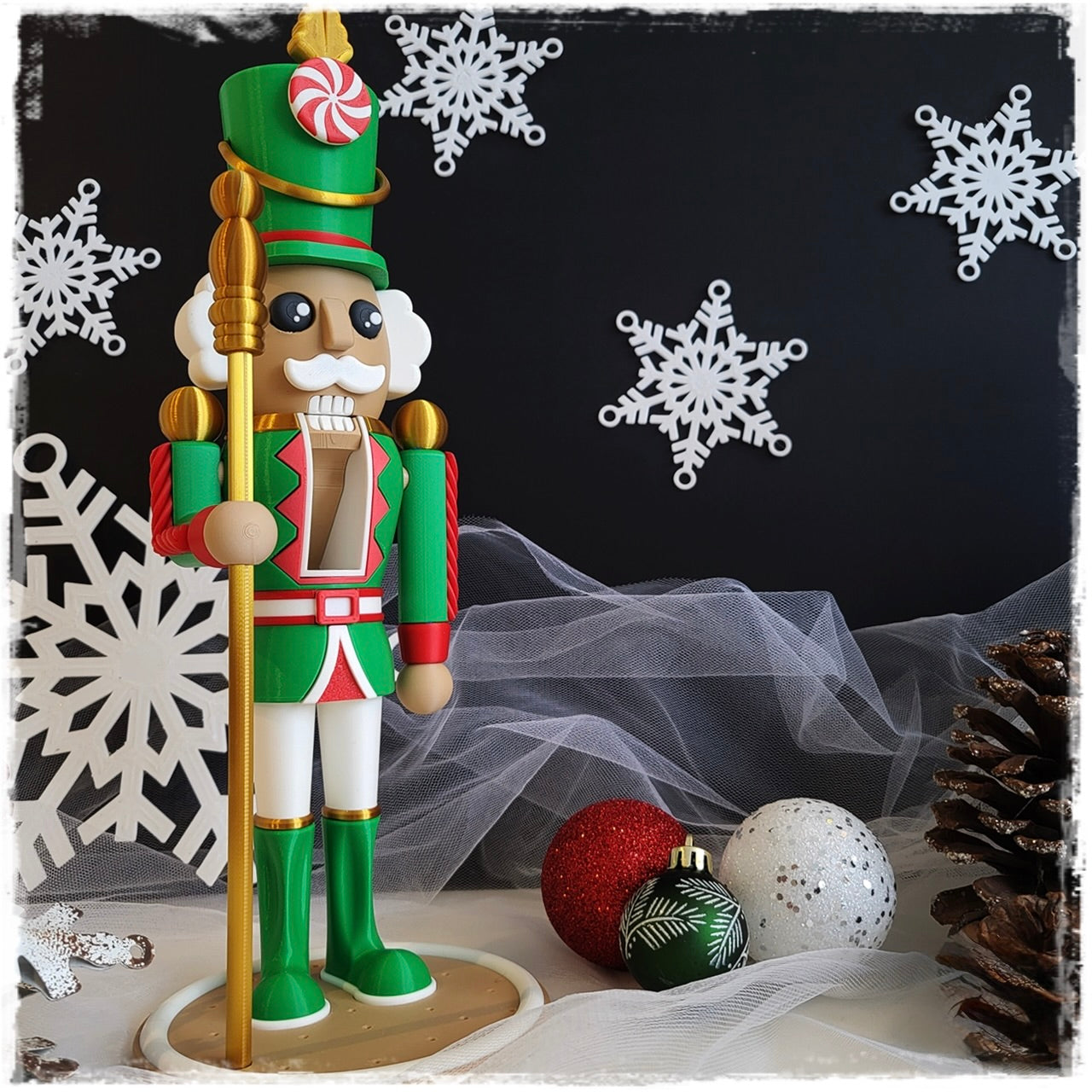 🎄 Decorative Nutcracker "Classic" | 3D Printed Christmas Figure 🎅