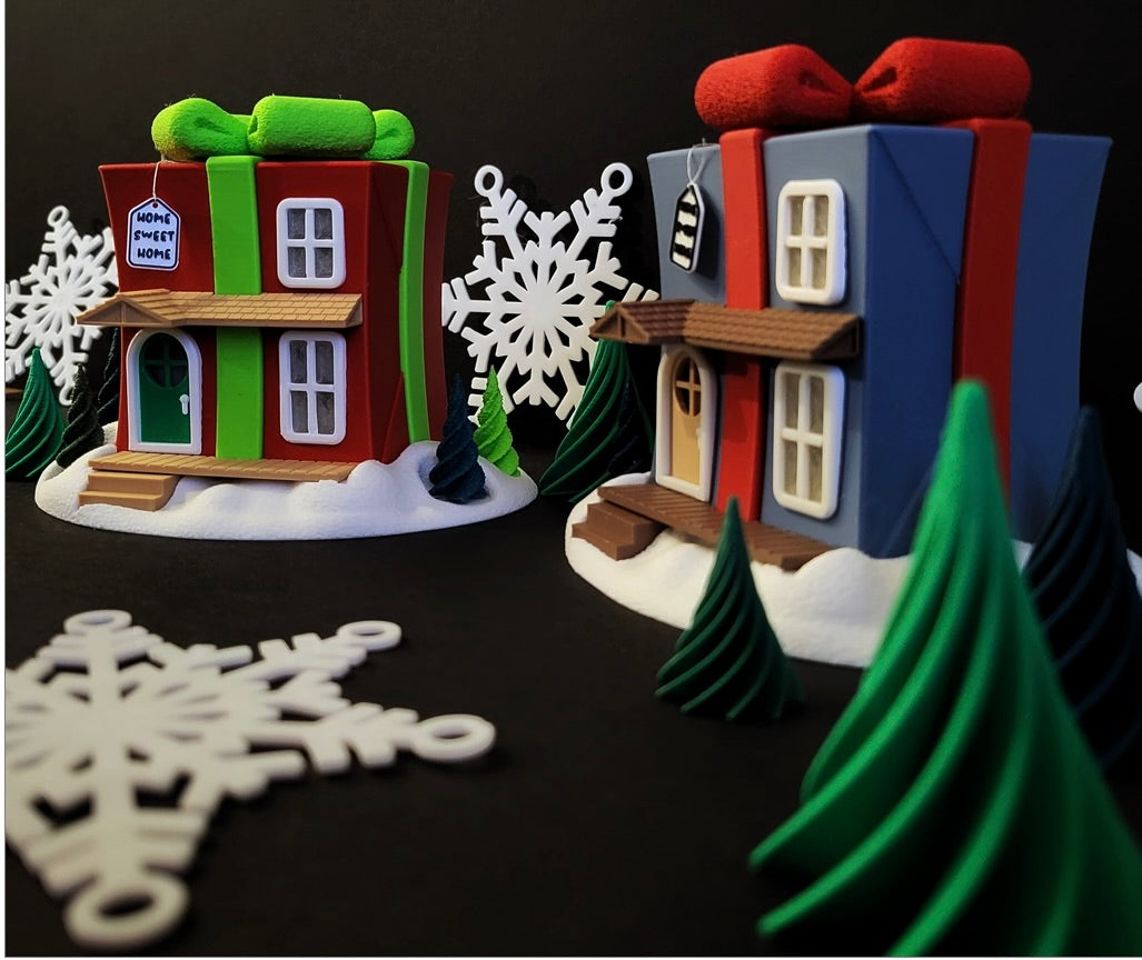 Weihnachtliches Geschenk-Haus – Deine leuchtende & herzliche Winterdekoration! 🎁🏠