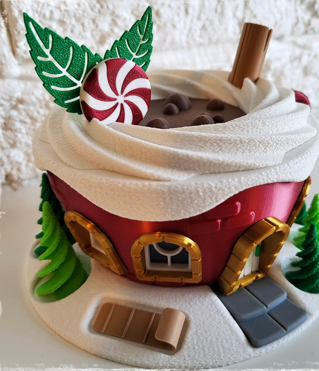 Edle Weihnachts-Tassenhaus – Deine leuchtende & festliche Winterdekoration! ☕🏠