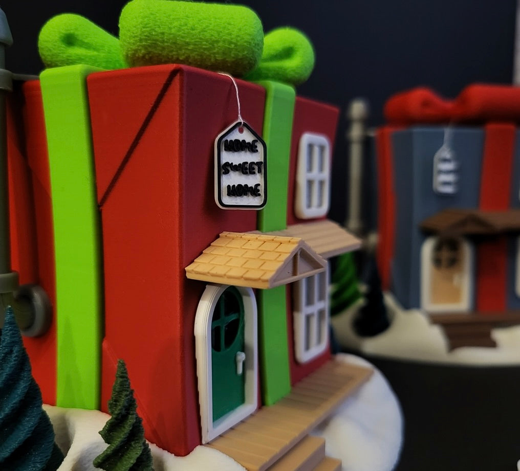 Weihnachtliches Geschenk-Haus – Deine leuchtende & herzliche Winterdekoration! 🎁🏠