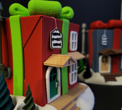 Weihnachtliches Geschenk-Haus – Deine leuchtende & herzliche Winterdekoration! 🎁🏠