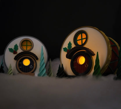 Weihnachtliches Trommel-Haus – Deine leuchtende & gemütliche Wichtel-Deko! 🥁🏠