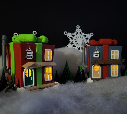 Weihnachtliches Geschenk-Haus – Deine leuchtende & herzliche Winterdekoration! 🎁🏠