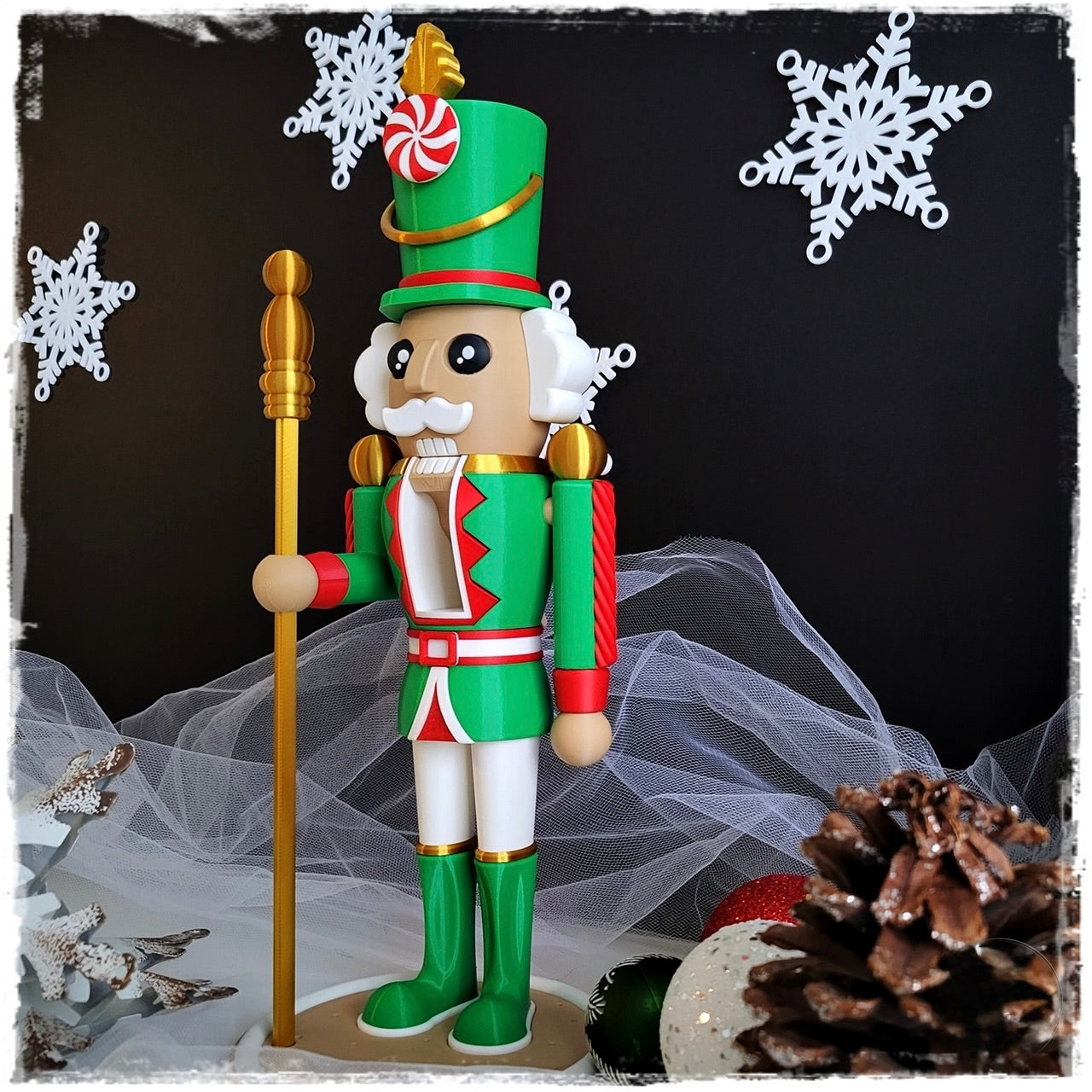 🎄 Decorative Nutcracker "Classic" | 3D Printed Christmas Figure 🎅