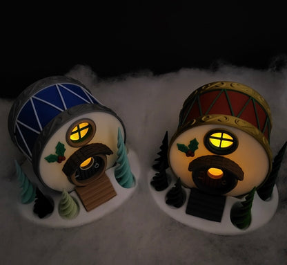 Weihnachtliches Trommel-Haus – Deine leuchtende & gemütliche Wichtel-Deko! 🥁🏠