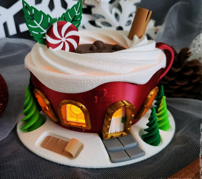 Edle Weihnachts-Tassenhaus – Deine leuchtende & festliche Winterdekoration! ☕🏠