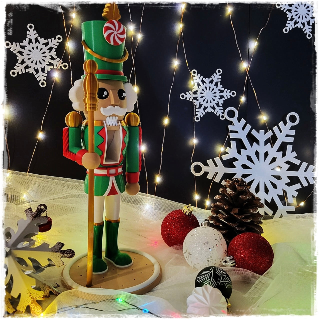 🎄 Decorative Nutcracker "Classic" | 3D Printed Christmas Figure 🎅