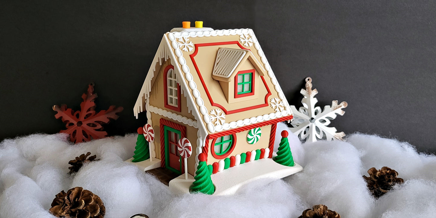 Großes Lebkuchenhaus – Leuchtende Weihnachtsdeko & Süßigkeiten-Versteck! 🍬🏠