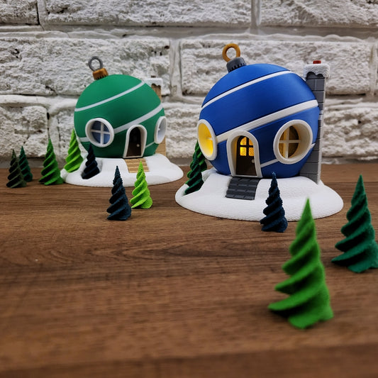 🎄 Glowing Winter House Globe | Tealight Holder Decoration 🏠