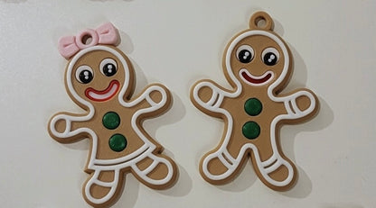 🎄 Christbaumschmuck "Lebkuchen-Pärchen" | Anhänger Mann & Frau 🍪