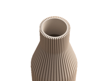 Linea - Elegante Flaschen-Designvase mit vertikalen Rillen in über 40 Farben