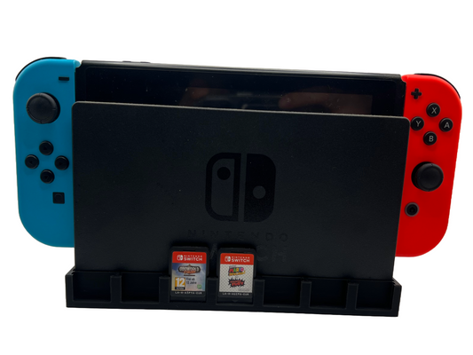 Nintendo Switch Dock Spielhalter – Minimalistische 3D-Druck Erweiterung für 7 Spiele – Praktische Aufbewahrung direkt an der Dockingstation