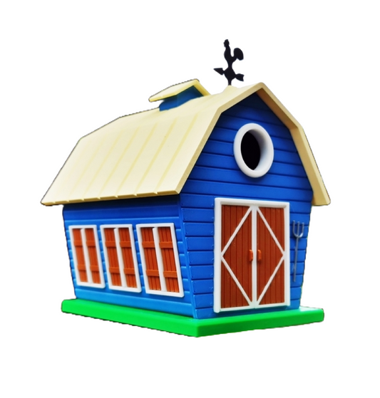 Birdhouse "Colorful Barn" – Your charming home for feathered country dwellers! 🚜🐦