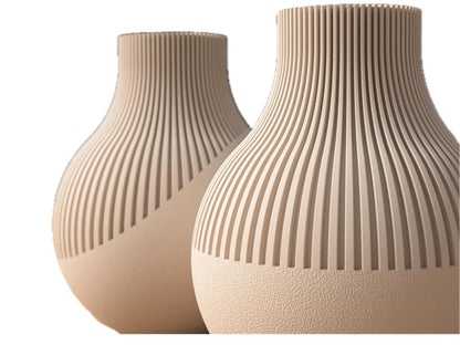 "Neki" - Designer vase with grooved texture in over 40 colors