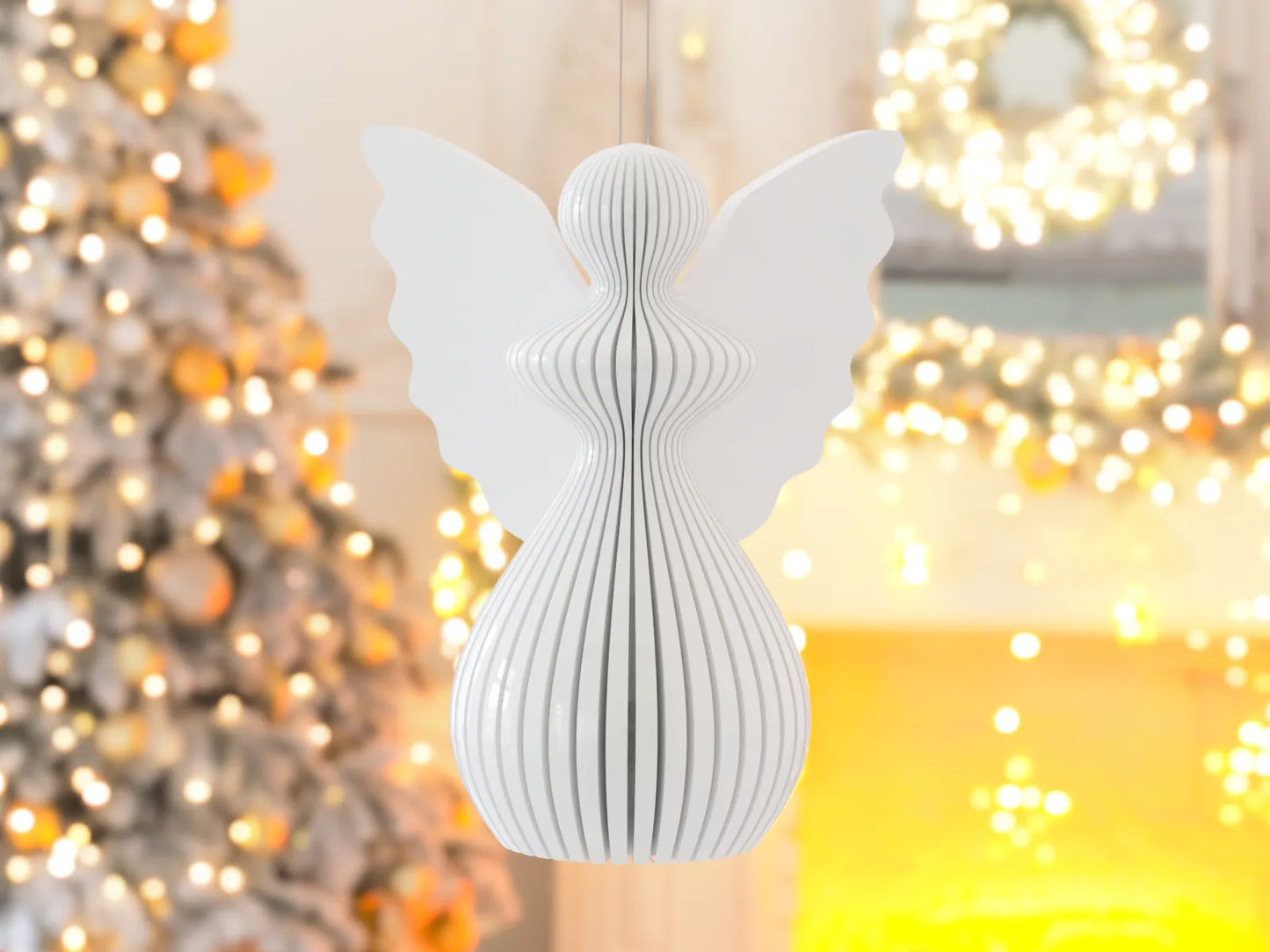 "Heavenly Messenger" - Modern angel sculpture with wings in four sizes