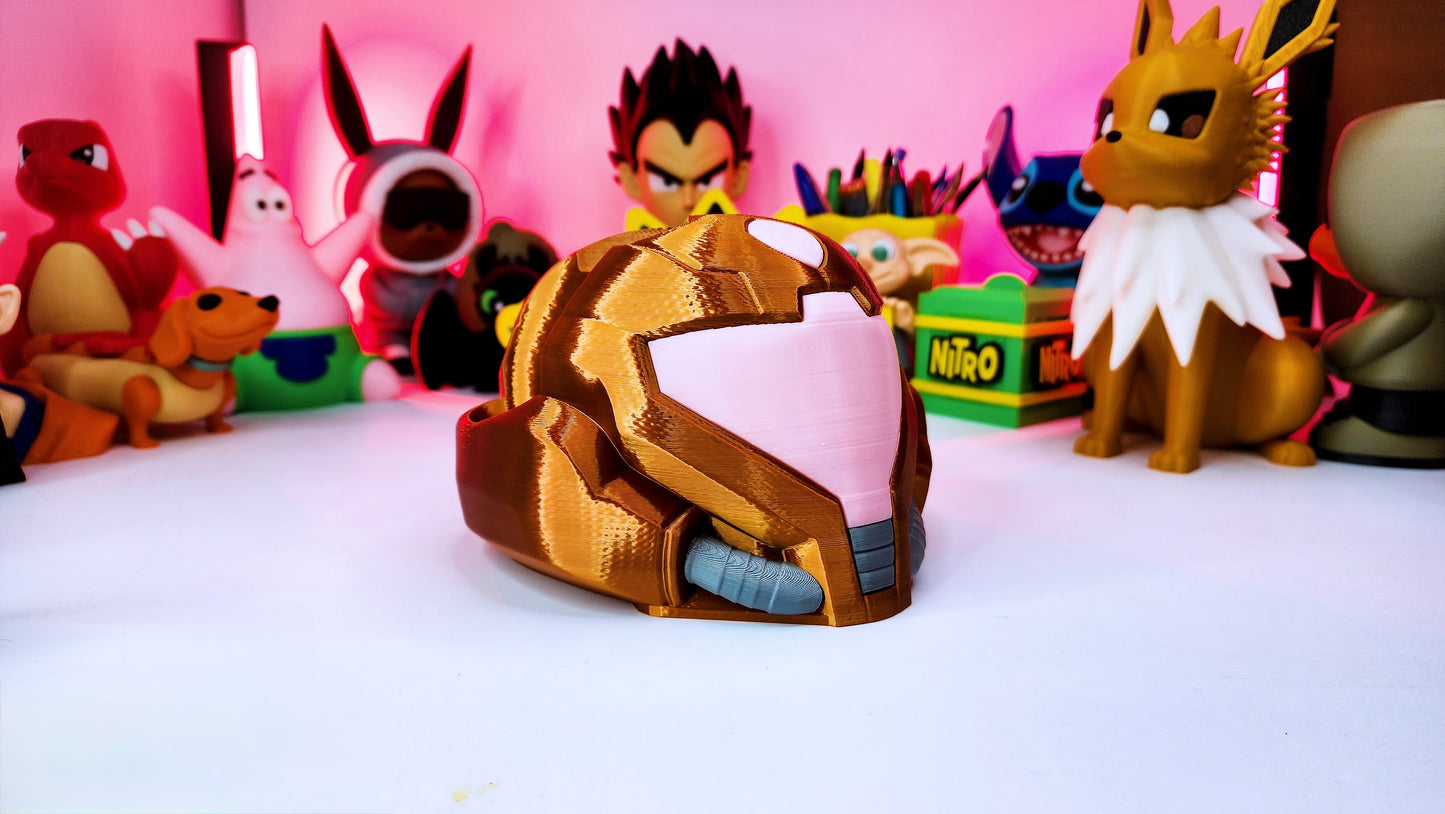 Samus Aran Helm Controller Holder – Legendary stand for your gaming setup! 🚀🔴