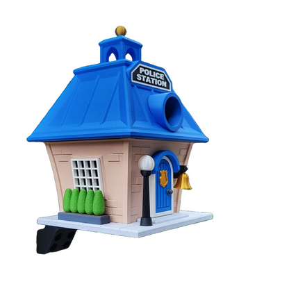 Vogelhaus "Polizei-Station" – Dein sicheres Zuhause für gefiederte Gesetzeshüter! 👮‍♀️🐦