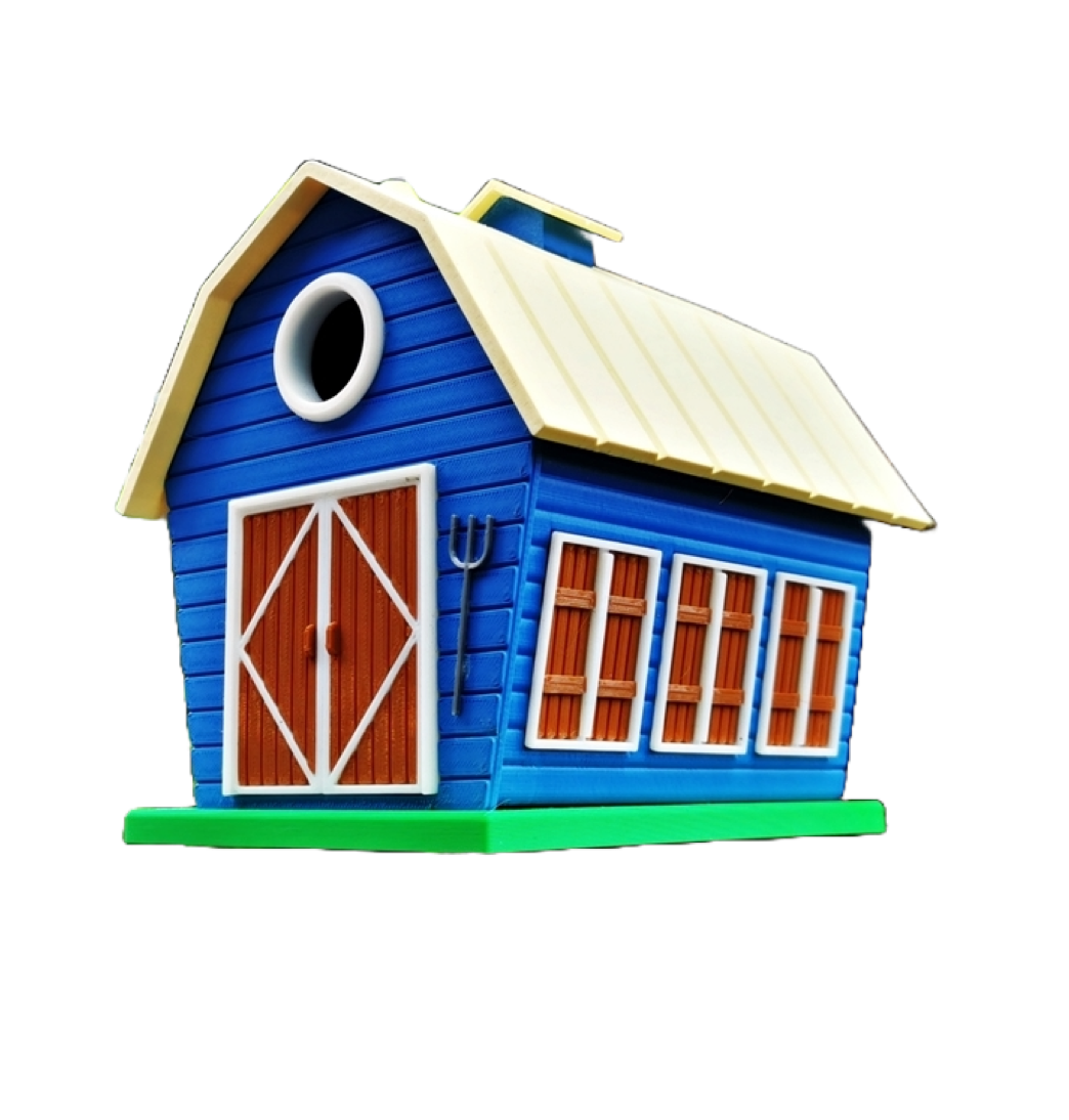 Vogelhaus "Bunte Scheune" – Dein charmantes Zuhause für gefiederte Landbewohner! 🚜🐦