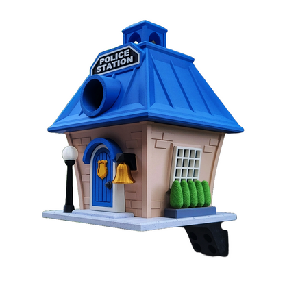 Vogelhaus "Polizei-Station" – Dein sicheres Zuhause für gefiederte Gesetzeshüter! 👮‍♀️🐦