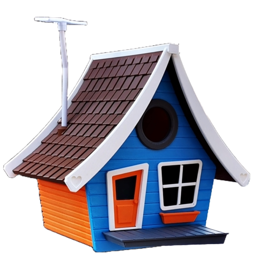 Vogelhaus "Cartoon-Traumhaus" – Dein fröhliches Zuhause für gefiederte Freunde! 🏡🐦