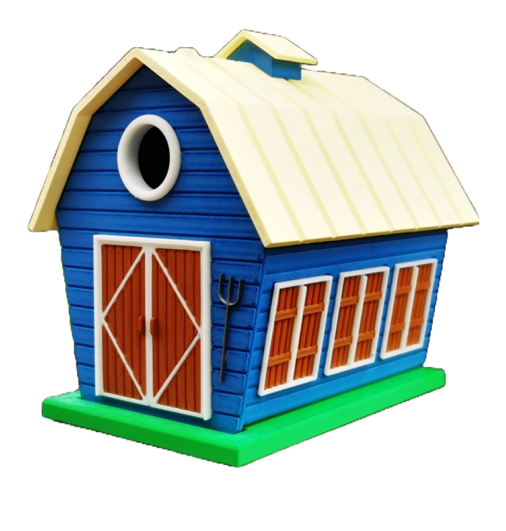 Vogelhaus "Bunte Scheune" – Dein charmantes Zuhause für gefiederte Landbewohner! 🚜🐦