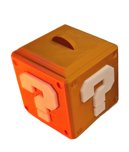 Mario Fragezeichen Aufbewahrungsbox für Nintendo Switch Spiele & SD Karten – Kultige 3D-gedruckte Box im Retro Look – Geschenk für Gamer