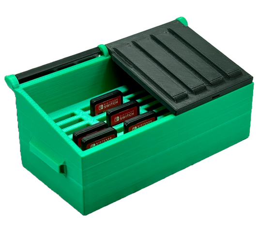 Müllcontainer Spieleaufbewahrung – Dein witziger Halter für 24 Nintendo Switch Spiele! 🗑️🎮