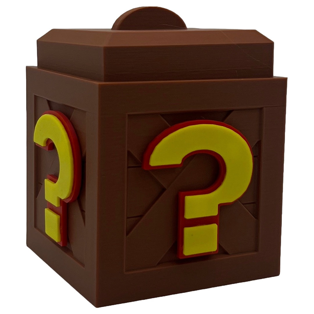 Crash Bandicoot Storage Box for Nintendo Switch Games &amp; SD Cards – Question Mark Box in Retro Design – 3D Printed Game Accessory