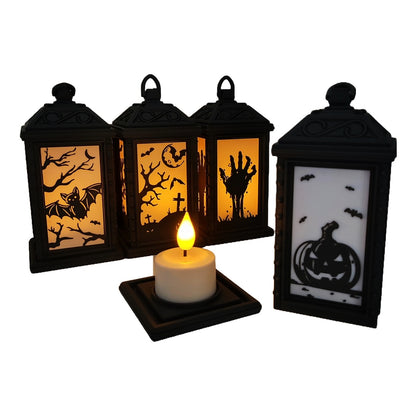 Halloween LED tealight lantern – your atmospheric spooky decoration! 🎃🦇