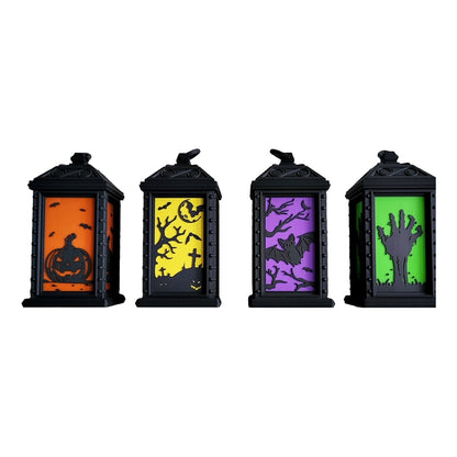 Halloween LED tealight lantern – your atmospheric spooky decoration! 🎃🦇