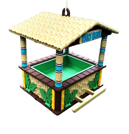 Vogelfutterhaus "Tiki Bar" – Dein tropischer Futterplatz für gefiederte Freunde! 🍹🐦