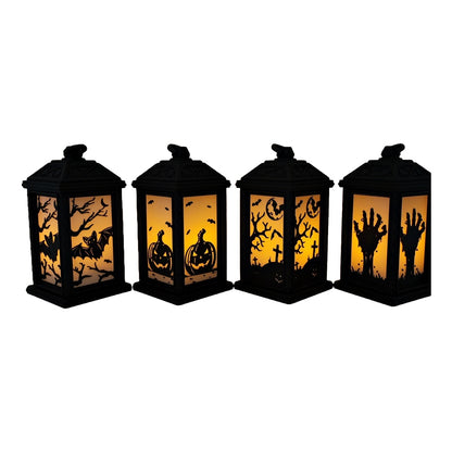 Halloween LED tealight lantern – your atmospheric spooky decoration! 🎃🦇
