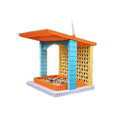 Vogelfutterhaus "Mid-Century" – Dein stilvoller Futterplatz für gefiederte Freunde! 🐦🎨