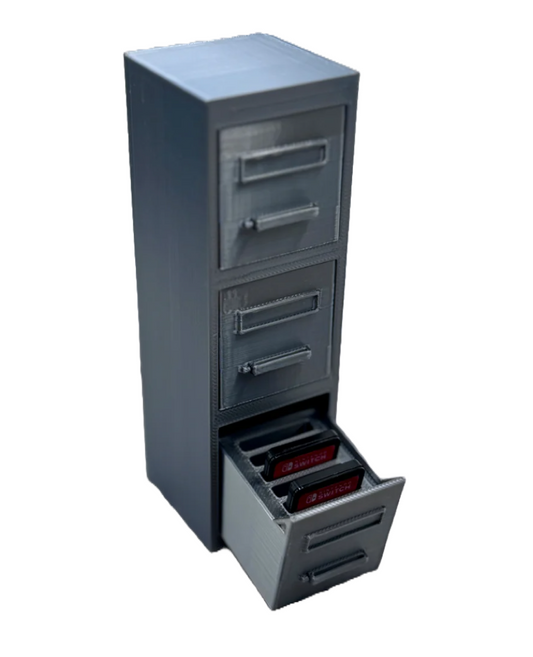 Aktenschrank Spieleaufbewahrung – Dein Büro-Tresor für 18 Nintendo Switch Spiele! 🗄️🎮